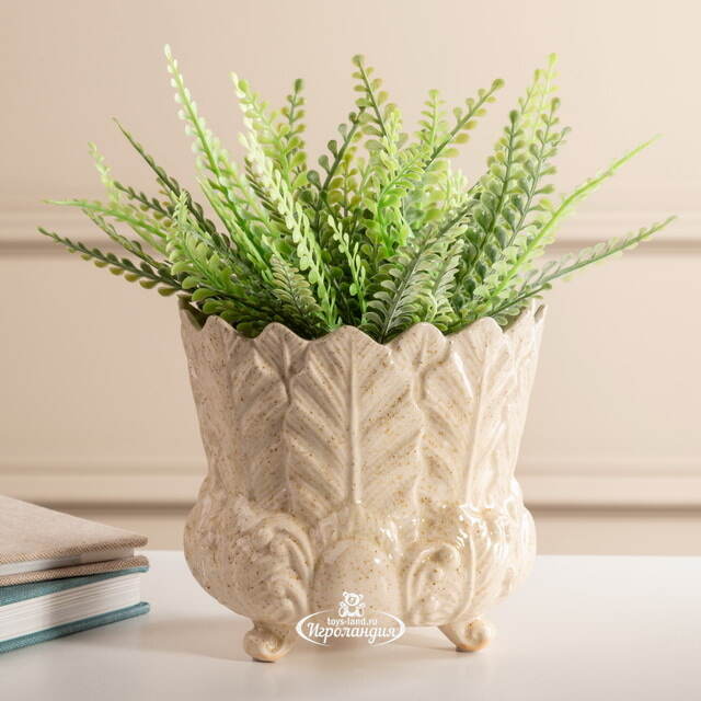 Декоративная ваза-кашпо Пианта Феличе 13 см белая EDG (ЭДГ)