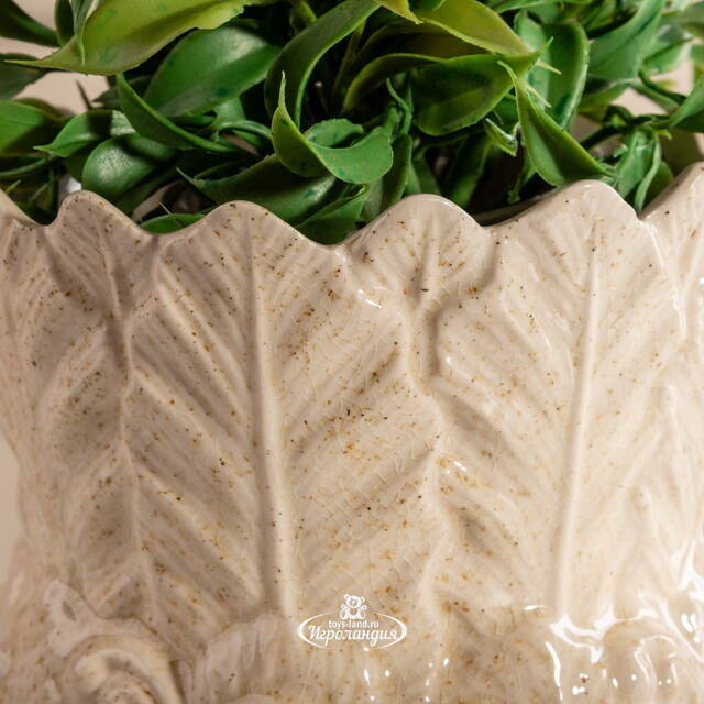 Декоративная ваза-кашпо Пианта Феличе 13 см белая EDG (ЭДГ)