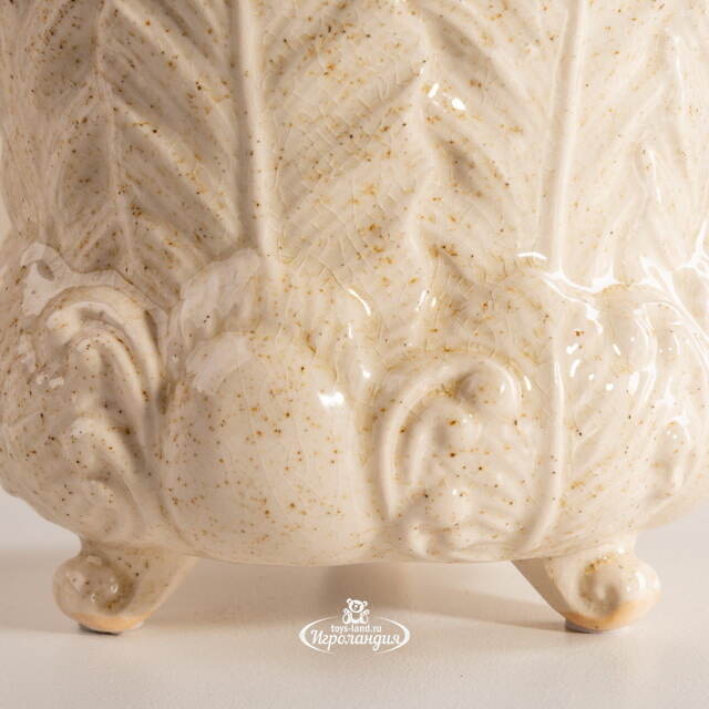 Декоративная ваза-кашпо Пианта Феличе 13 см белая EDG (ЭДГ)