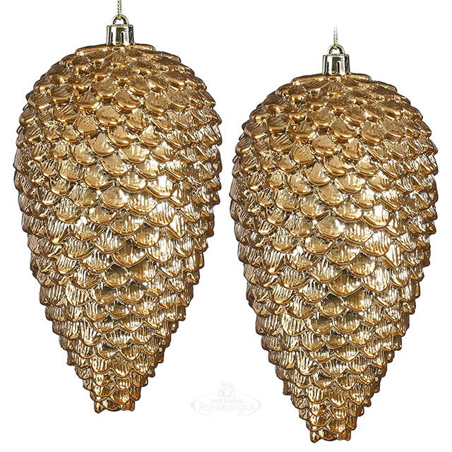 Елочные игрушки Шишка - Baston Royale 16*9 см, 4 шт, пластик Winter Deco