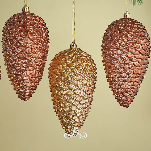 Елочные игрушки Шишка - Baston Royale 16*9 см, 4 шт, пластик Winter Deco