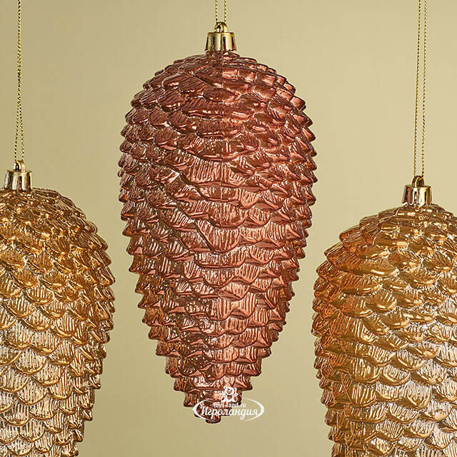 Елочные игрушки Шишка - Baston Royale 16*9 см, 4 шт, пластик Winter Deco