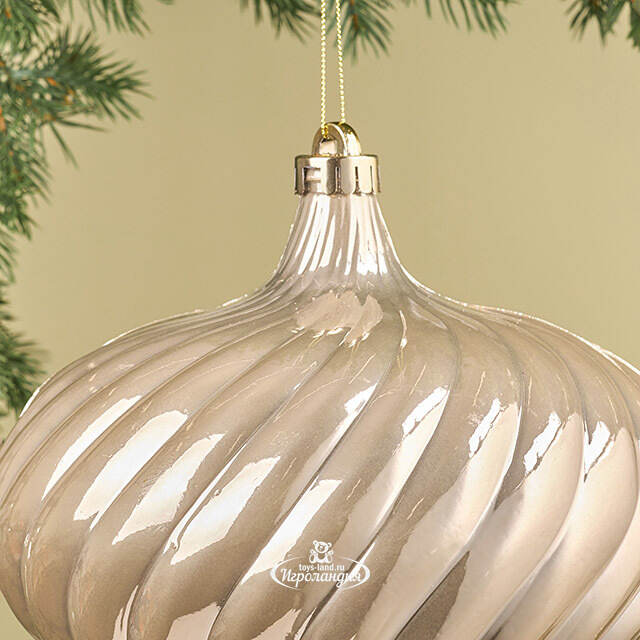 Елочная игрушка Луковка Petrice 19*17 см перламутр, пластик Winter Deco