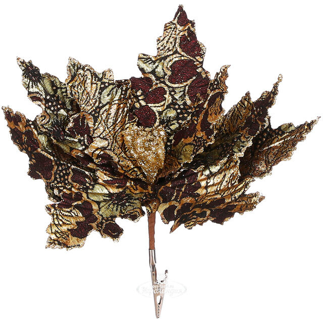 Искусственный цветок Poinsettia Lialle 25 см, клипса Edelman