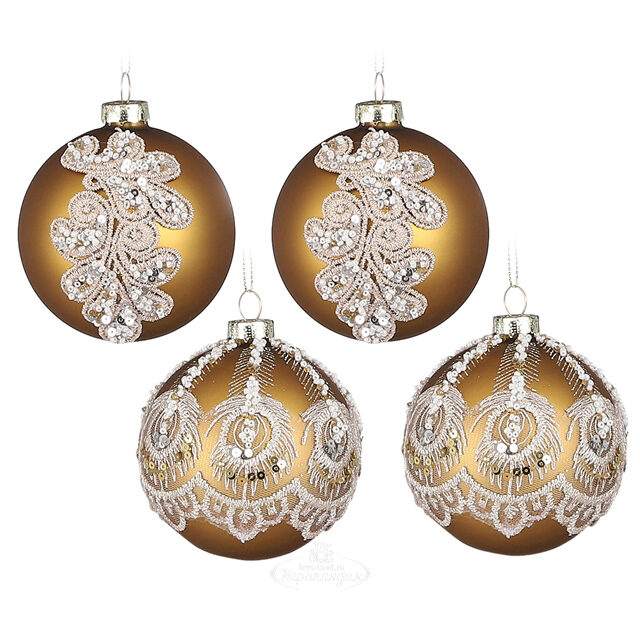 Набор стеклянных шаров Chateau de Ferrette 8 см, 12 шт Edelman