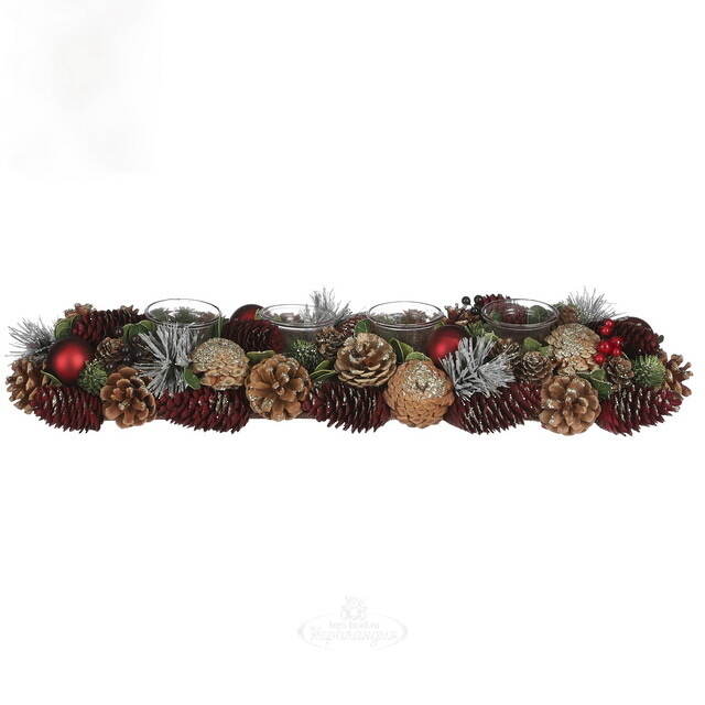 Подсвечник из шишек Рождественский Лес 54 см Edelman