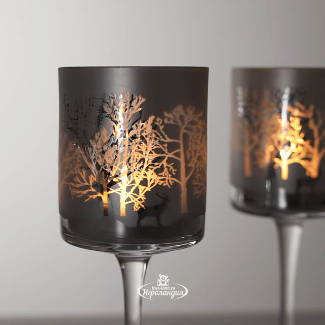 Декоративный подсвечник Адальюр 20 см серебряный Edelman