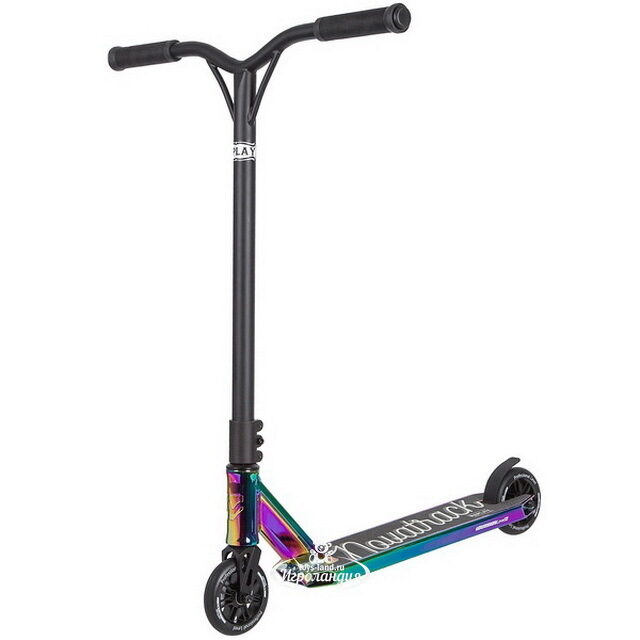 Трюковой самокат Novatrack Replay 110 Pro PL с Y-образным рулем, колеса 110 мм, неохром, до 100 кг Novatrack