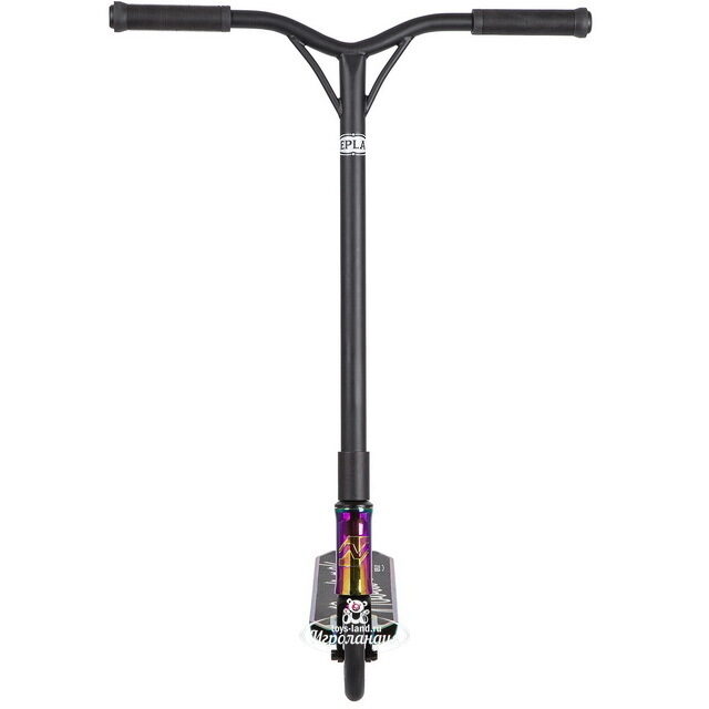 Трюковой самокат Novatrack Replay 110 Pro PL с Y-образным рулем, колеса 110 мм, неохром, до 100 кг Novatrack