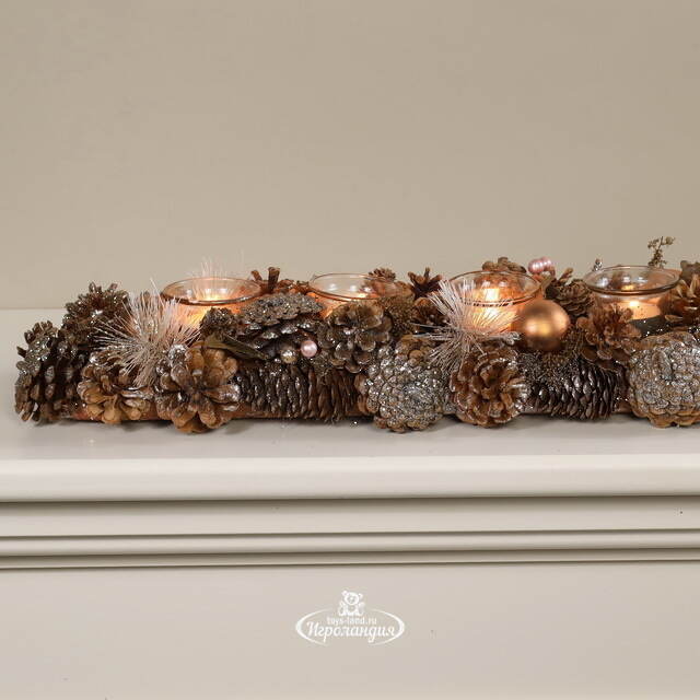 Подсвечник из шишек Лесное Очарование 54 см Edelman