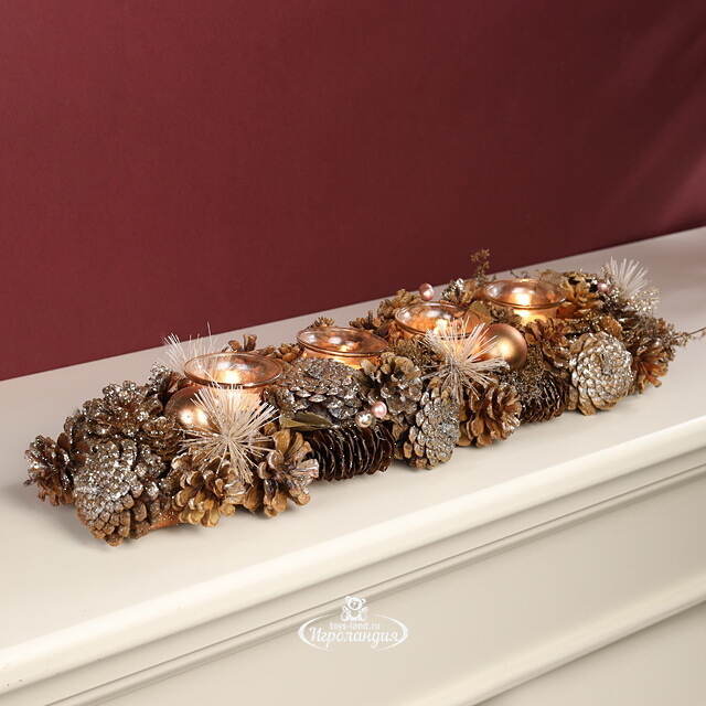 Подсвечник из шишек Лесное Очарование 54 см Edelman