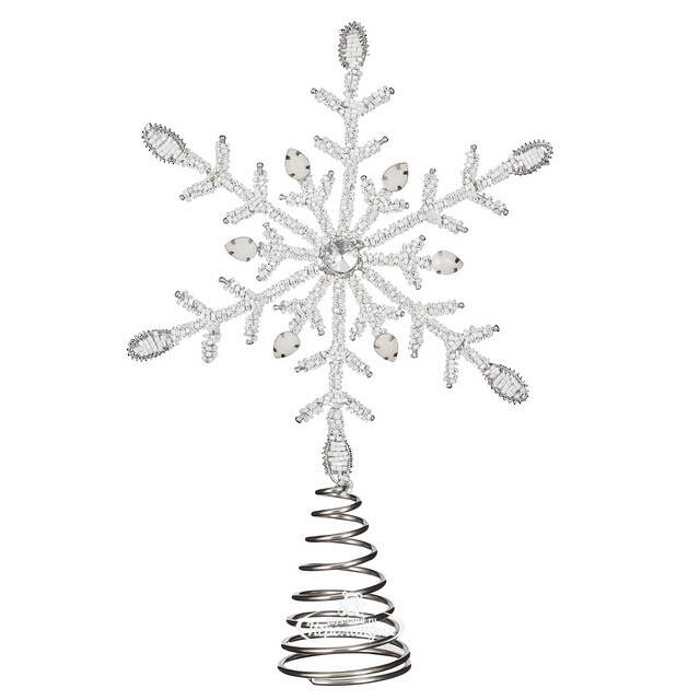 Верхушка на елку Снежинка Мельборо 30 см Edelman