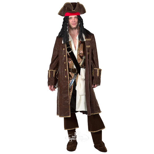Карнавальный костюм для взрослых Капитан Джек Воробей, 52 размер Батик
