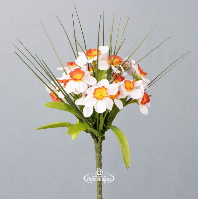 Искусственный букет Нарциссы: Bianco Puesto 21 см Edelman