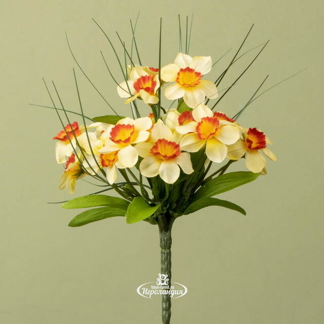 Искусственный букет Нарциссы: Arancia Puesto 21 см Edelman