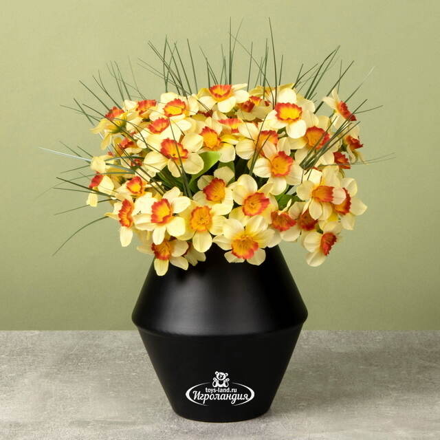 Искусственный букет Нарциссы: Arancia Puesto 21 см Edelman