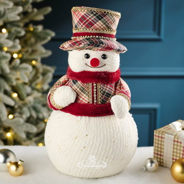Новогодняя фигура Снеговик Бебингтон 38 см Winter Deco