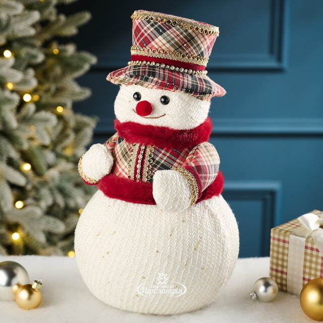 Новогодняя фигура Снеговик Бебингтон 38 см Winter Deco