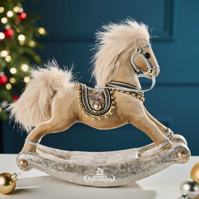 Декоративная фигурка Лошадка-качалка Селеста 29 см Winter Deco