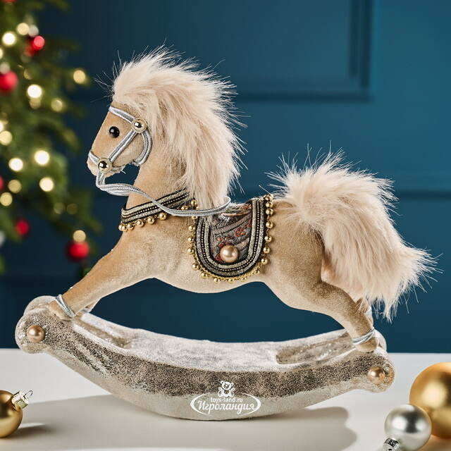 Декоративная фигурка Лошадка-качалка Селеста 29 см Winter Deco