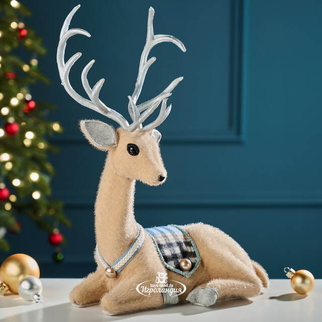 Декоративная фигура Олень Дунбар - Silver Horns 30 см Winter Deco