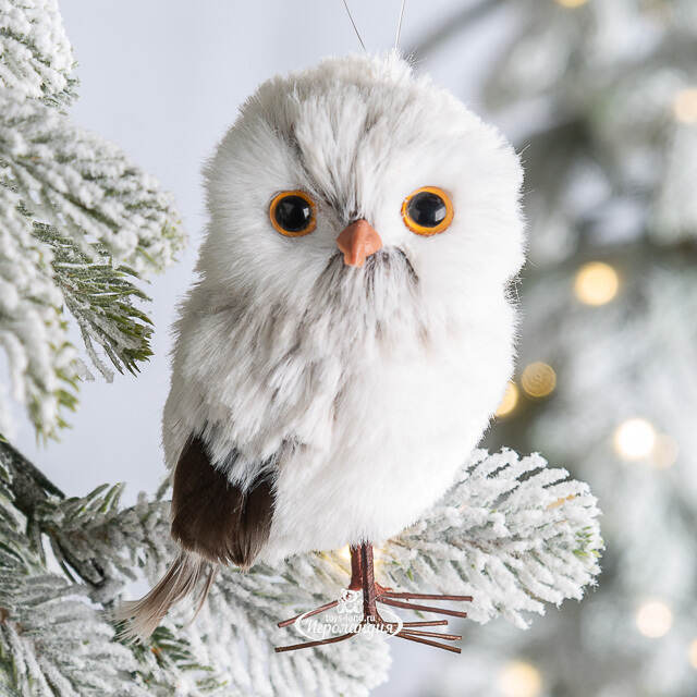 Елочная игрушка Сова Летиция из леса Уолден 11 см Winter Deco