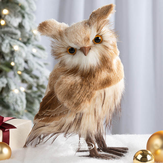 Декоративная фигура Сова Франческа - Лес Броулин 27 см Winter Deco