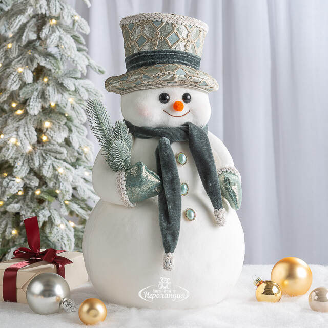 Новогодняя фигура Снеговик Флурри - Раффината 38 см Winter Deco