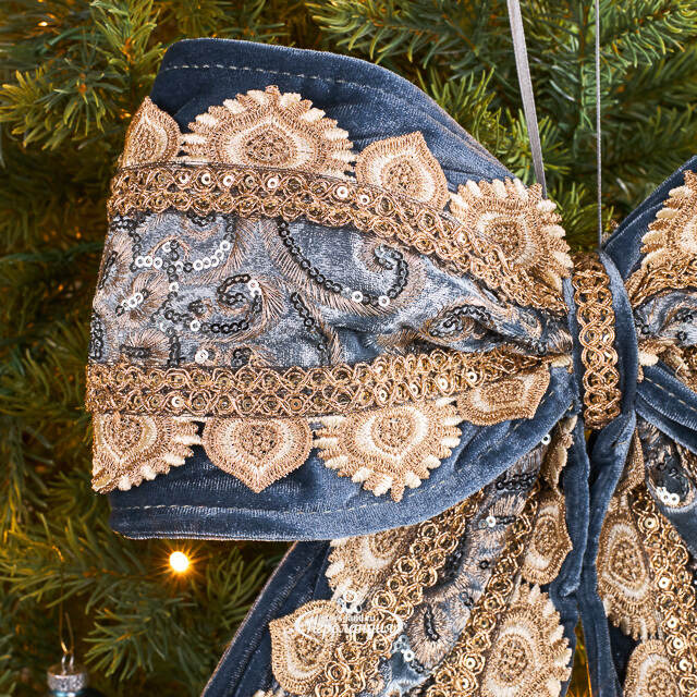 Бант на елку - Les Reves Bleus 45*32 см Winter Deco