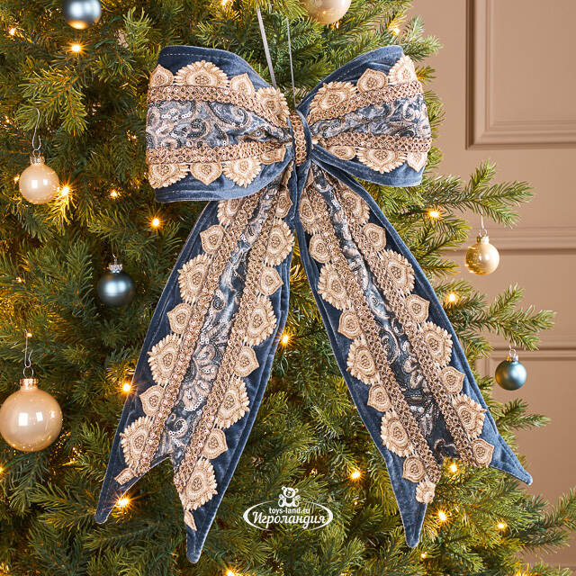 Бант на елку - Les Reves Bleus 45*32 см Winter Deco