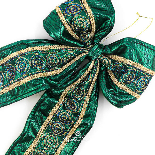 Бант на елку Smaragdine 40*23 см Winter Deco