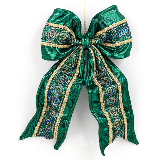 Бант на елку Smaragdine 40*23 см Winter Deco