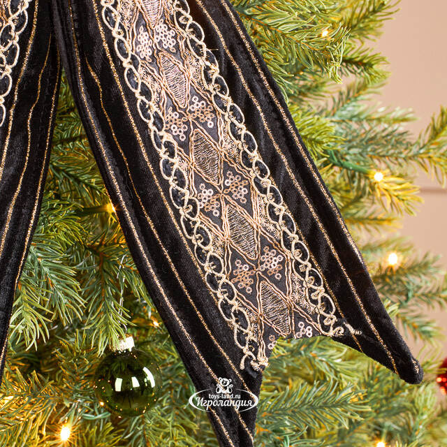 Бант на елку Velour de Minuit - Frostaria 40*23 см Winter Deco