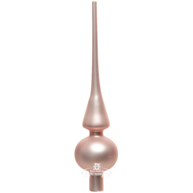 Верхушка Royal Classic 26 см розовый бутон матовая, стекло Kaemingk