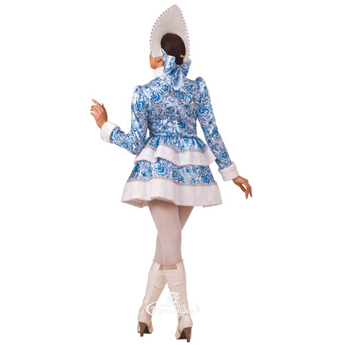 Карнавальный костюм для взрослых Снегурочка Гжель, 44 размер Батик