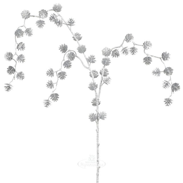 Декоративная ветка с шишками Silver Pine 94 см Edelman