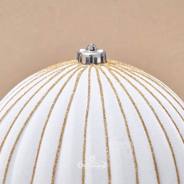 Бархатные елочные шары Соффичо: Сливочный Мусс 20 см, 2 шт Winter Deco