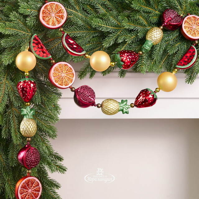 Бусы на елку Сочные Фрукты 200*9 см, пластик Winter Deco
