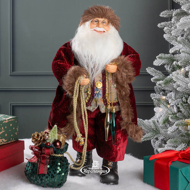 Новогодняя фигура Санта-Клаус с игрушками 47 см Edelman
