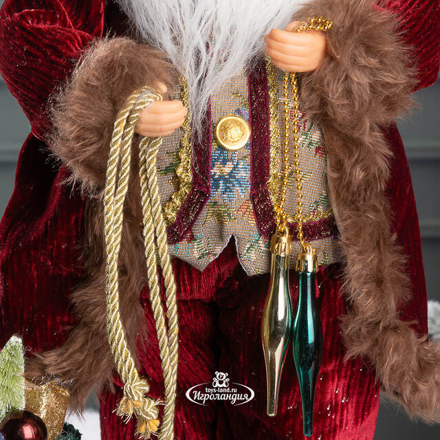 Новогодняя фигура Санта-Клаус с игрушками 47 см Edelman