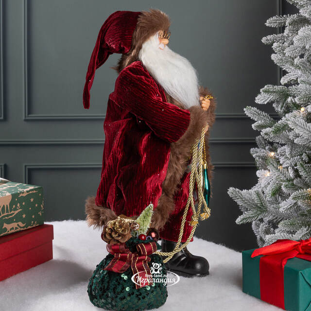 Новогодняя фигура Санта-Клаус с игрушками 47 см Edelman
