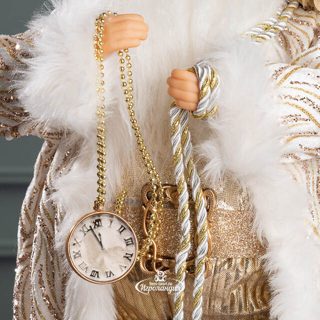 Новогодняя фигура Санта-Клаус с часами 47 см Edelman