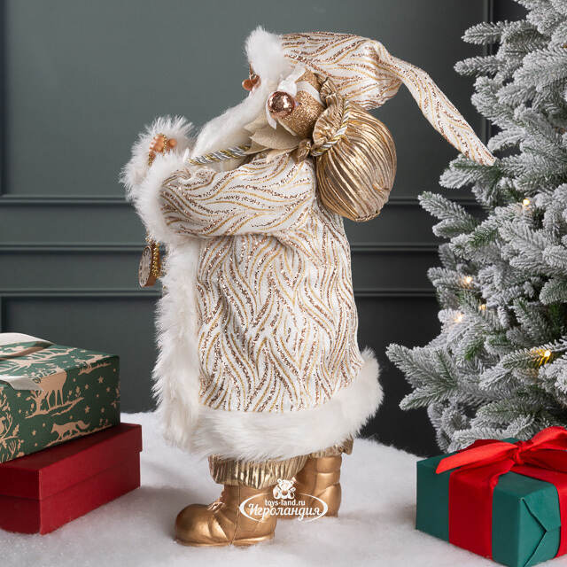 Новогодняя фигура Санта-Клаус с часами 47 см Edelman