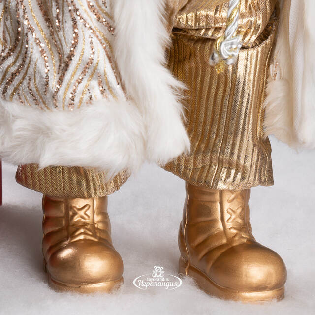 Новогодняя фигура Санта-Клаус с часами 47 см Edelman