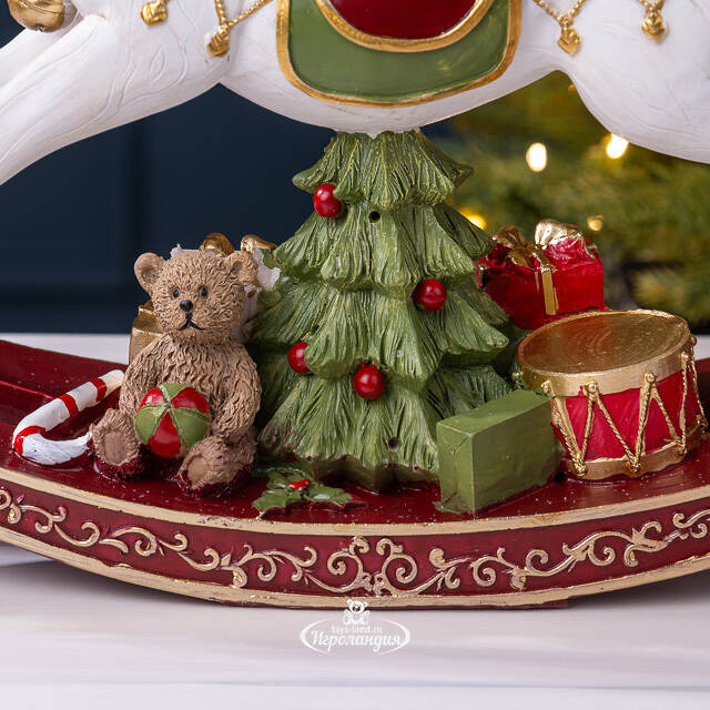 Новогодняя статуэтка Лошадка-качалка Alroy 30 см Edelman