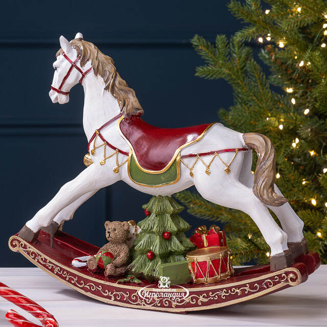 Новогодняя статуэтка Лошадка-качалка Alroy 30 см Edelman