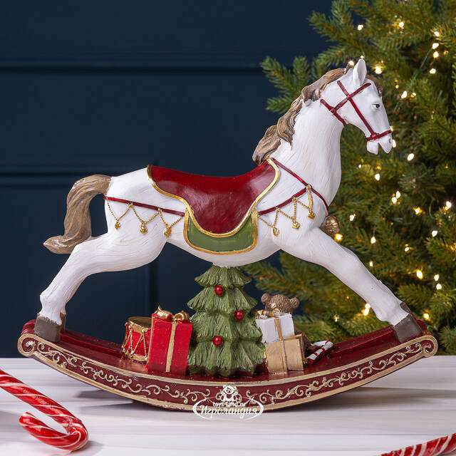 Новогодняя статуэтка Лошадка-качалка Alroy 30 см Edelman