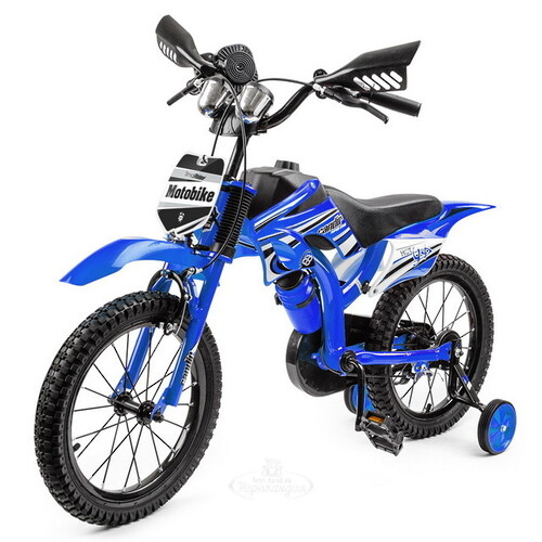 Коллекционный велосипед-мотоцикл Small Rider Motobike Sport, колеса 16", синий Small Rider