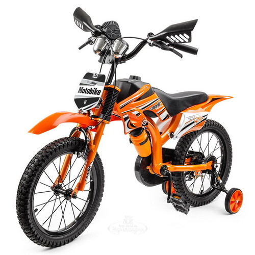 Коллекционный велосипед-мотоцикл Small Rider Motobike Sport, колеса 16", оранжевый Small Rider