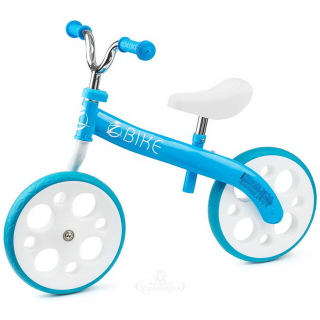 Беговел Zbike, колеса 12", бело-синий Zycom